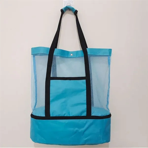 Double Layer Mesh Insulated Cooler/Beach Tote Bag