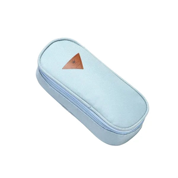 Zipper Pencil Case Triangle Pattern