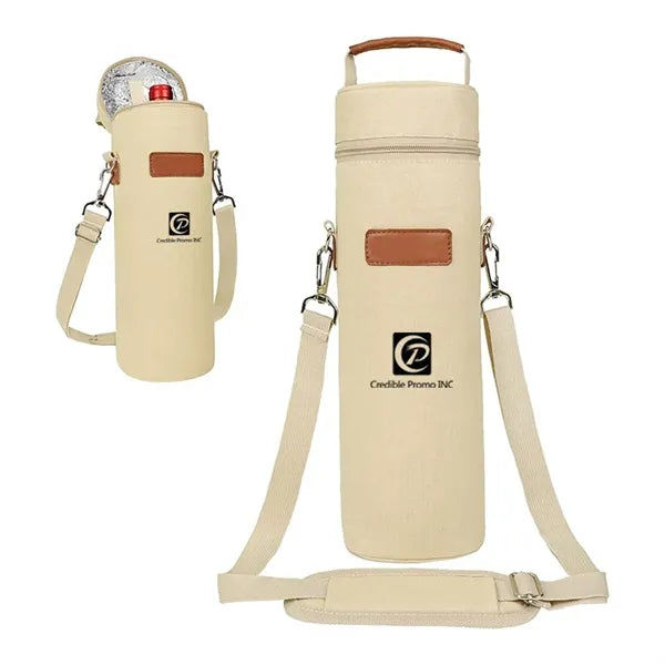 Insulated Wine Tote Bag Single Bottle Carrier Case With Shou