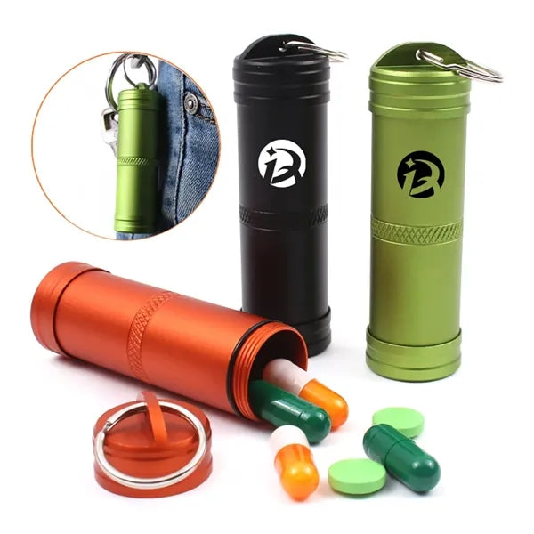 Aluminum Medicine Bottle Keychain