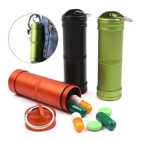 Aluminum Medicine Bottle Keychain