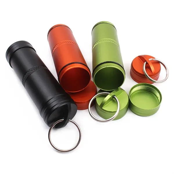 Aluminum Medicine Bottle Keychain