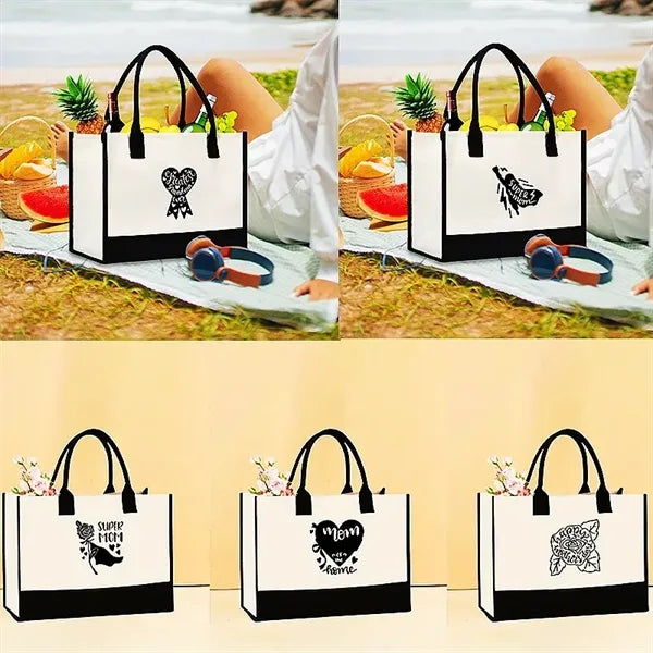 Stylish Printed Canvas Tote Bag with Over 100 Designs