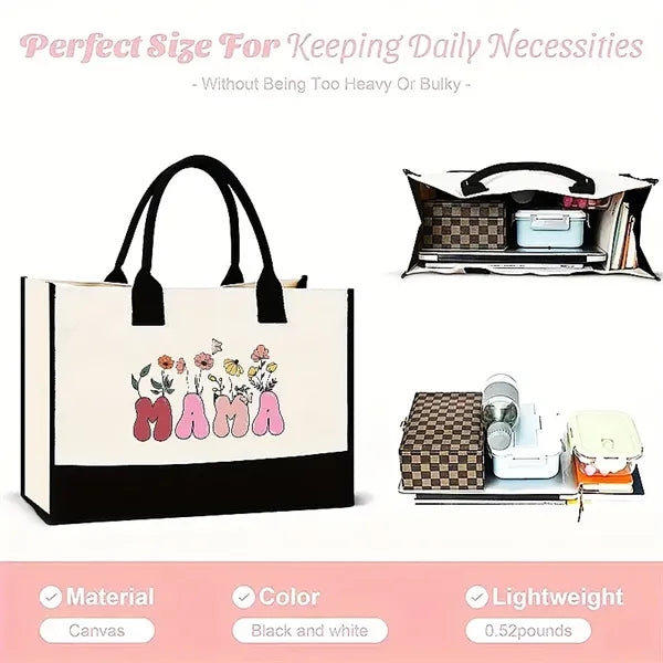 Stylish Printed Canvas Tote Bag with Over 100 Designs