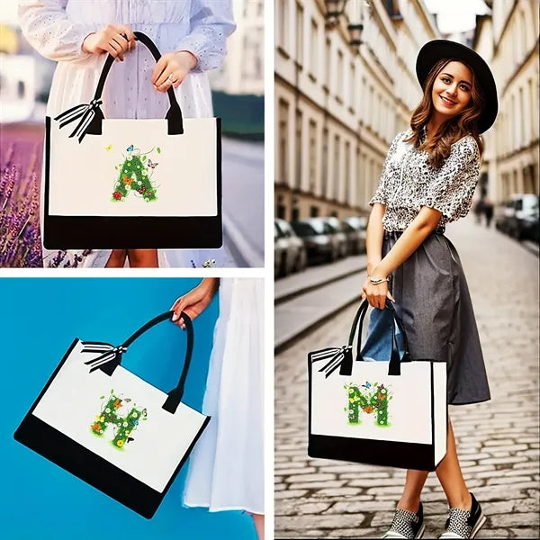 Stylish Printed Canvas Tote Bag with Over 100 Designs