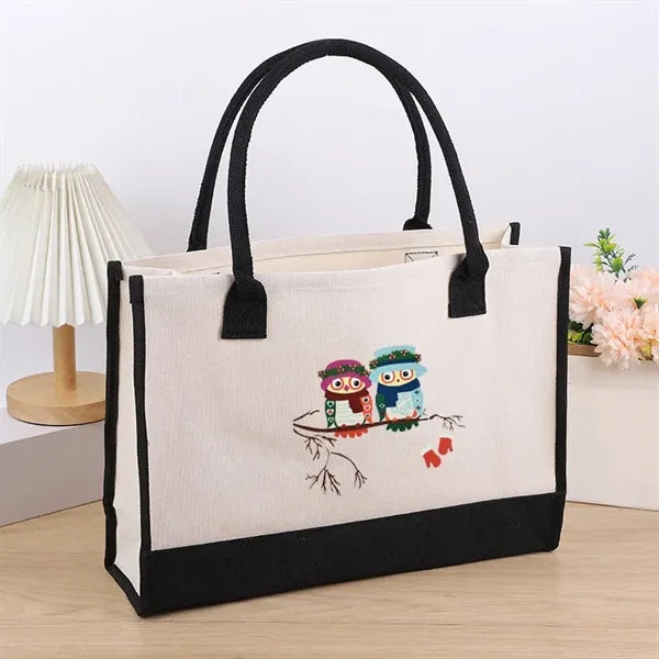 Stylish Printed Canvas Tote Bag with Over 100 Designs