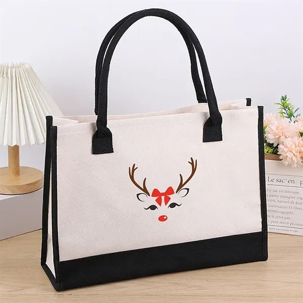 Stylish Printed Canvas Tote Bag with Over 100 Designs