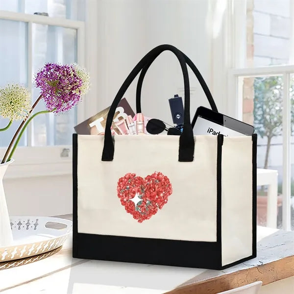 Stylish Printed Canvas Tote Bag with Over 100 Designs