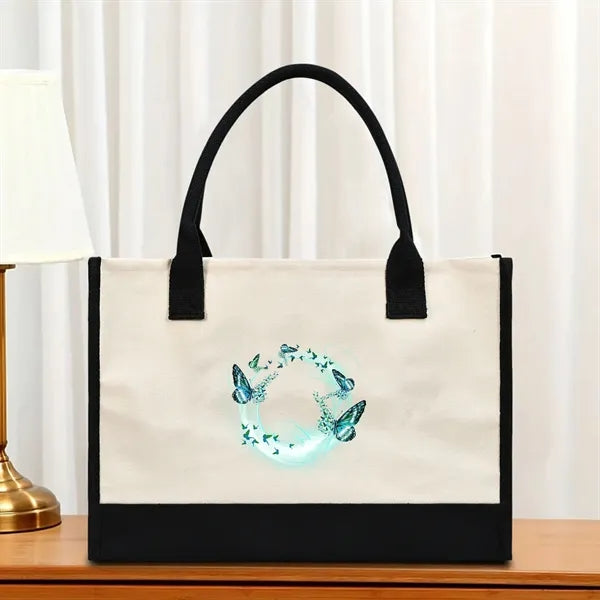 Stylish Printed Canvas Tote Bag with Over 100 Designs