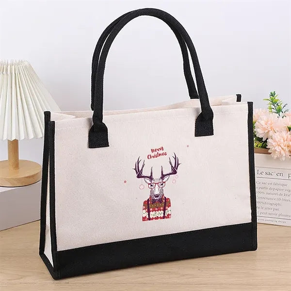 Stylish Printed Canvas Tote Bag with Over 100 Designs
