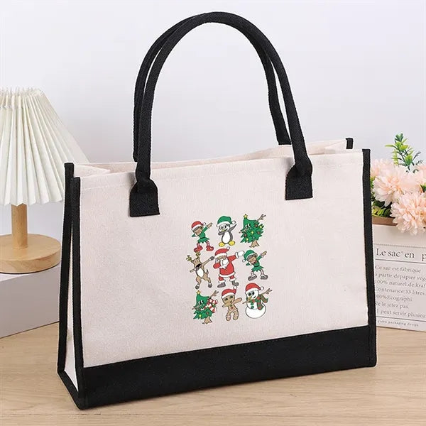 Stylish Printed Canvas Tote Bag with Over 100 Designs