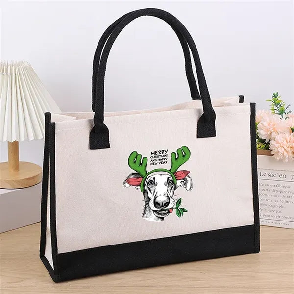 Stylish Printed Canvas Tote Bag with Over 100 Designs