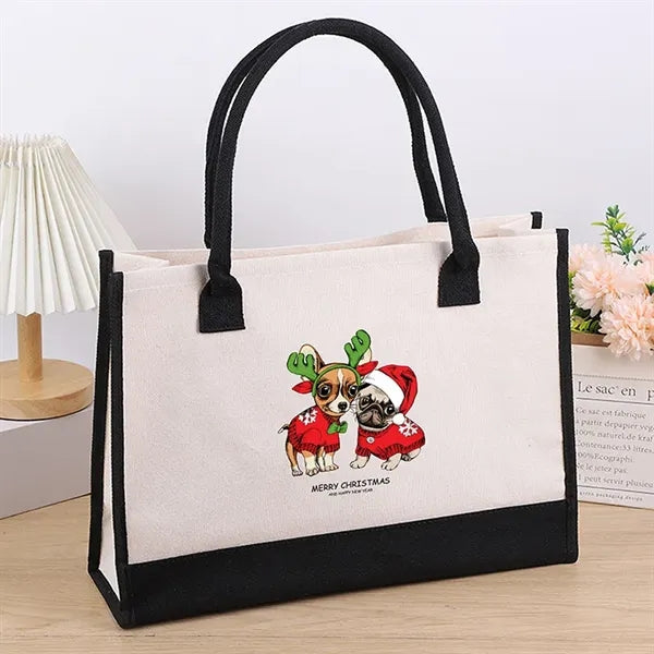 Stylish Printed Canvas Tote Bag with Over 100 Designs