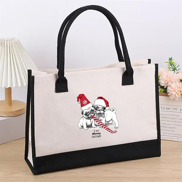 Stylish Printed Canvas Tote Bag with Over 100 Designs