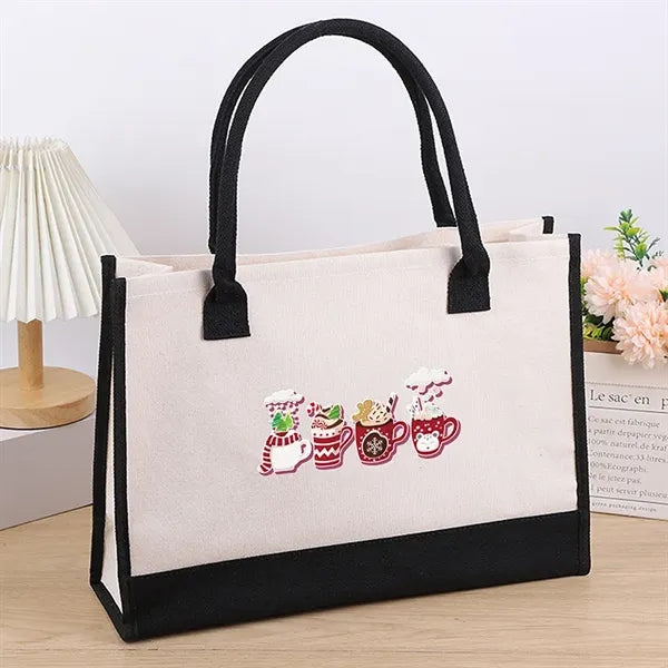 Stylish Printed Canvas Tote Bag with Over 100 Designs