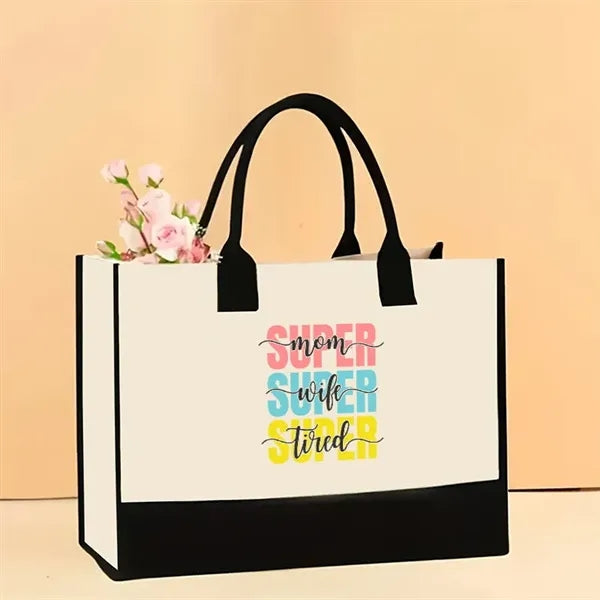 Stylish Printed Canvas Tote Bag with Over 100 Designs