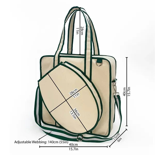 Outdoor Large Pickleball Tennis Shoulder Tote Bag
