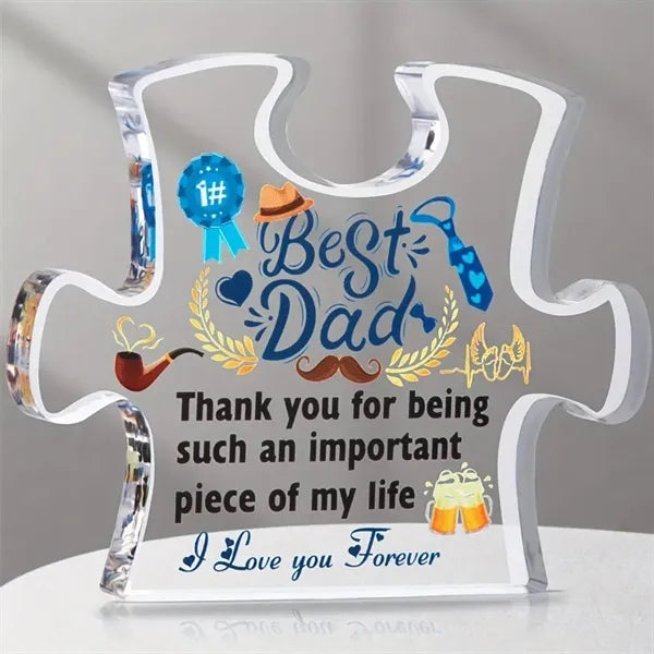 Puzzle Piece Clear Acrylic Awards