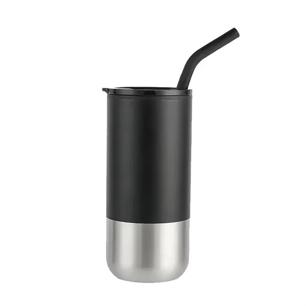 17oz Stainless Steel Insulated Cup with Lid and Straw