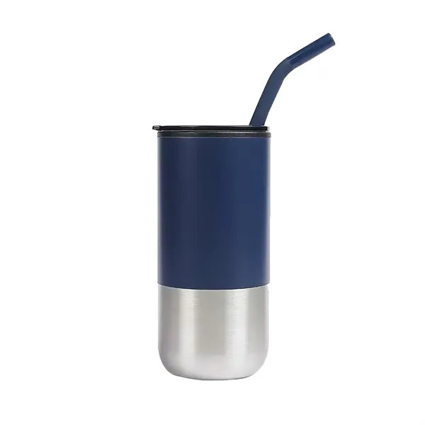 17oz Stainless Steel Insulated Cup with Lid and Straw