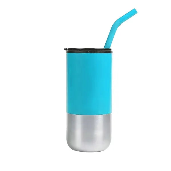17oz Stainless Steel Insulated Cup with Lid and Straw