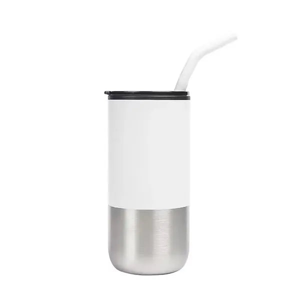 17oz Stainless Steel Insulated Cup with Lid and Straw