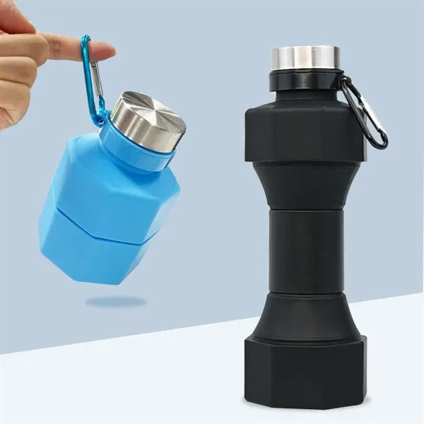 22 oz Collapsible Water Bottle - Dumbbell Shape Design