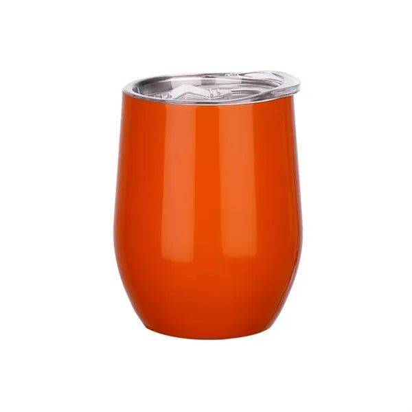 Double Wall Vacuum Stemless Wine Tumbler Glasses with Lid