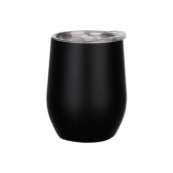 Double Wall Vacuum Stemless Wine Tumbler Glasses with Lid