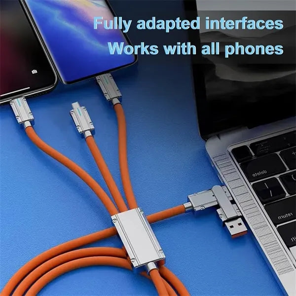 3.94ft 120W Multi Charge Data Cable Fast Charging For Mobile