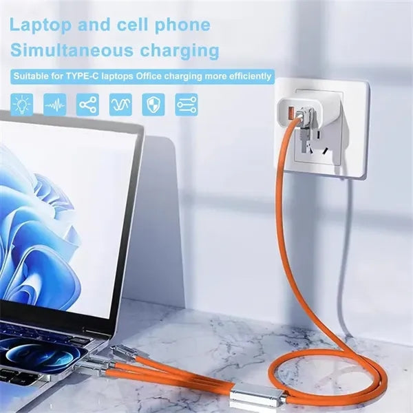 3.94ft 120W Multi Charge Data Cable Fast Charging For Mobile