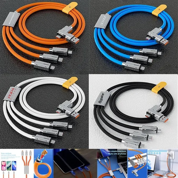 3.94ft 120W Multi Charge Data Cable Fast Charging For Mobile