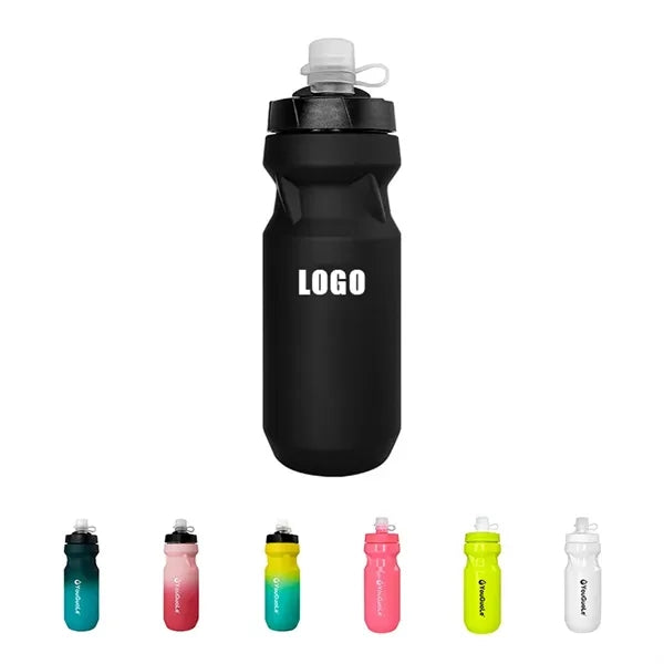 22 Oz Squeeze Water Bottle - Perfect for Cycling