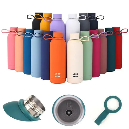 500ML 17 oz Tumblers Insulated Cup Water Bottle With Lid