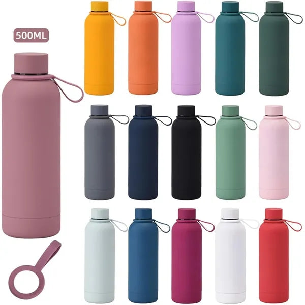 500ML 17 oz Tumblers Insulated Cup Water Bottle With Lid