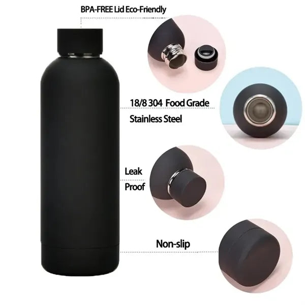 500ML 17 oz Tumblers Insulated Cup Water Bottle With Lid