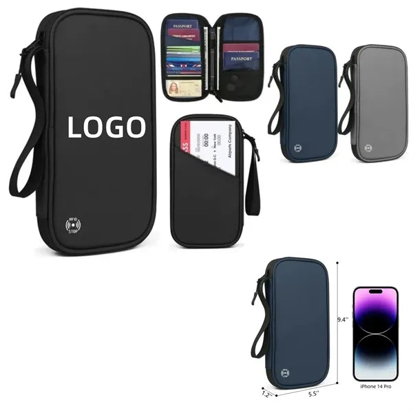 RFID Shielding Waterproof Travel Passport Holder Organizer