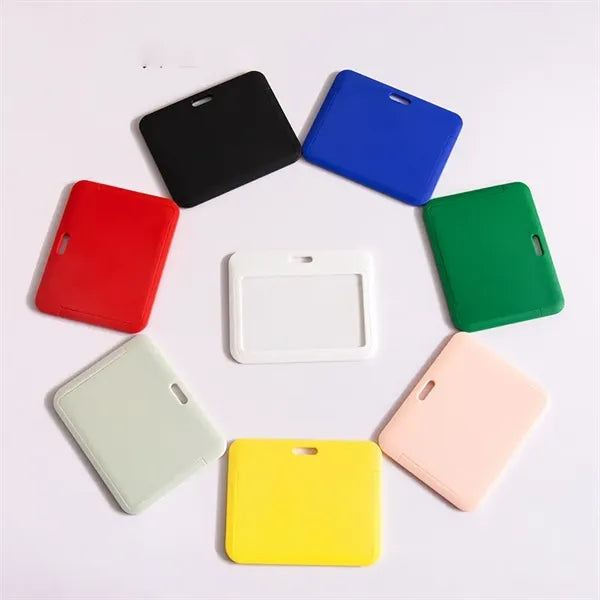 Sliding ID Badge Holder, Card Protector, Hard Plastic Cover
