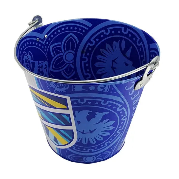 5-Quart Handheld Galvanized Iron Metal Packaging Ice Bucket