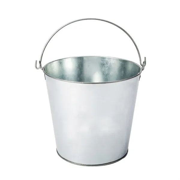 5-Quart Handheld Galvanized Iron Metal Packaging Ice Bucket