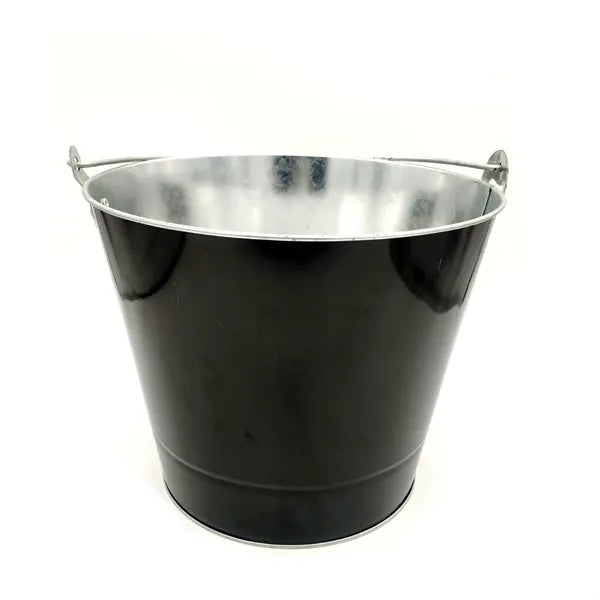 5-Quart Handheld Galvanized Iron Metal Packaging Ice Bucket