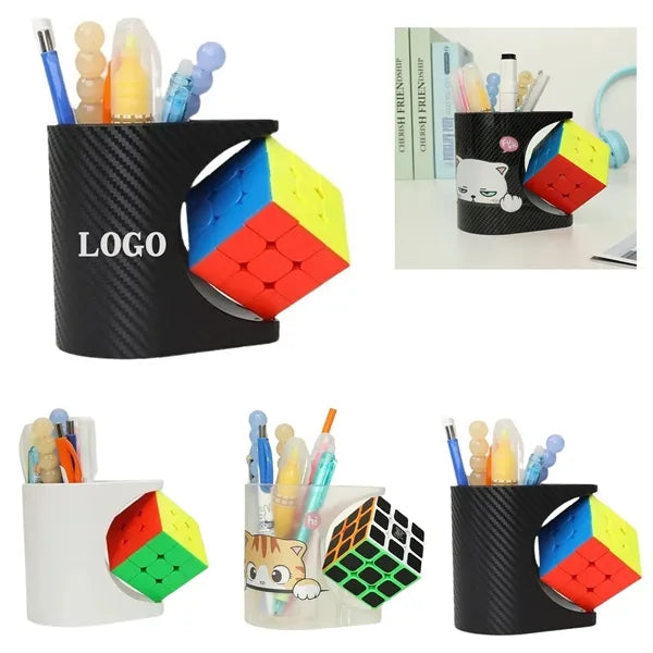 Unique and Creative Custom Rubik's Cube Pen Holder