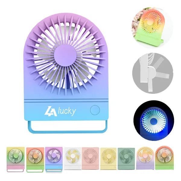 Rechargeable Ultrathin Mini LED USB Desk Fan