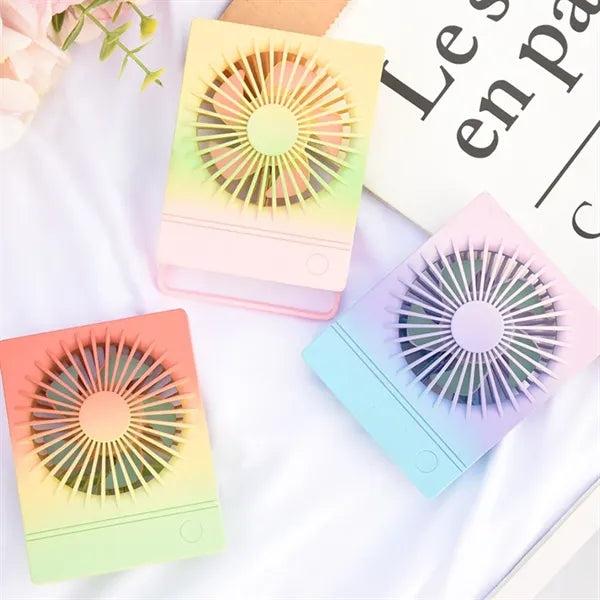 Rechargeable Ultrathin Mini LED USB Desk Fan