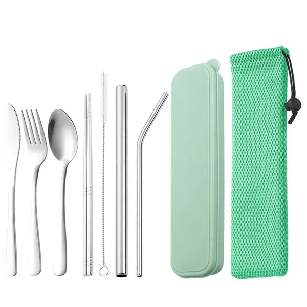 Portable Cutlery Stainless Steel Camping Travel Set Case