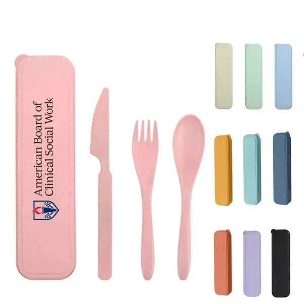 Portable Wheat Straw Cutlery Set