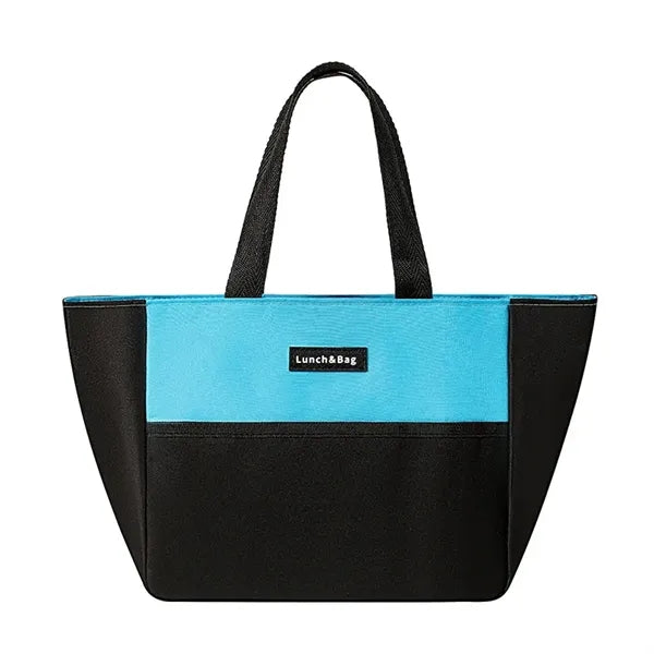Dopamine Color-Block Lunch Bag with Large Capacity