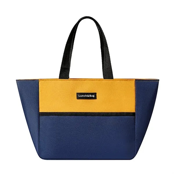 Dopamine Color-Block Lunch Bag with Large Capacity
