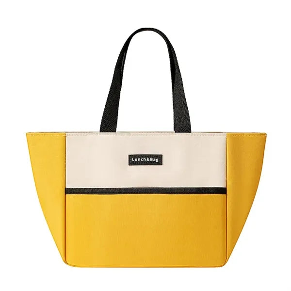Dopamine Color-Block Lunch Bag with Large Capacity