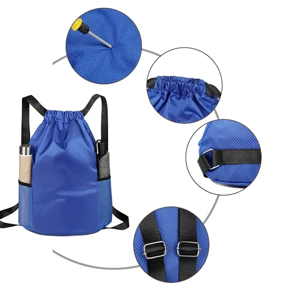 Polyester Water Resistant Drawstring Closure Backpack